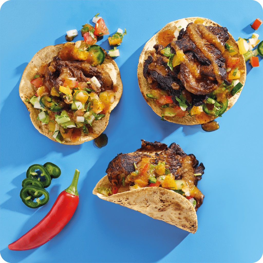 Carne Asada Wild Mushroom Tacos